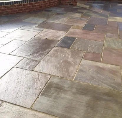 Sandstone paving project completed in Ascot, Berkshire — project 8