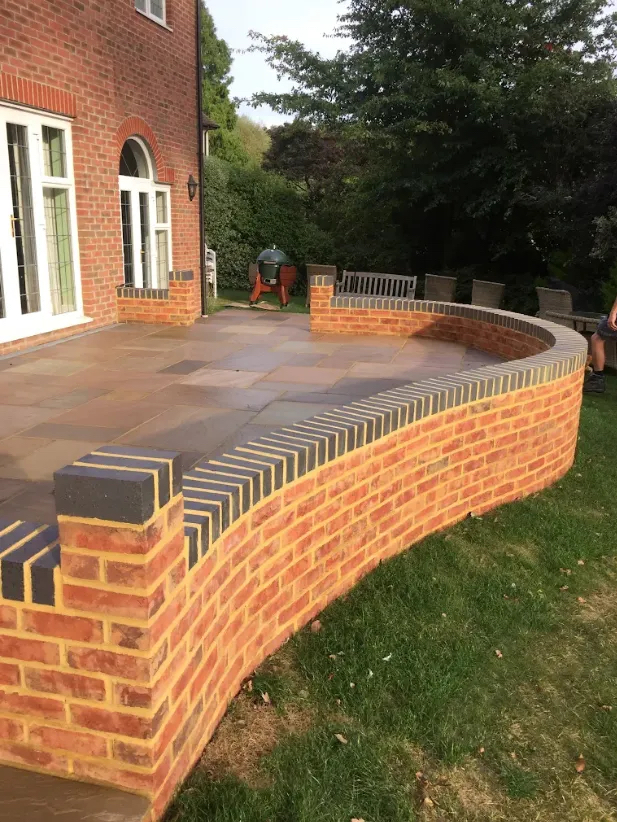 Brickwork & Landscaping installed at a home in Ascot